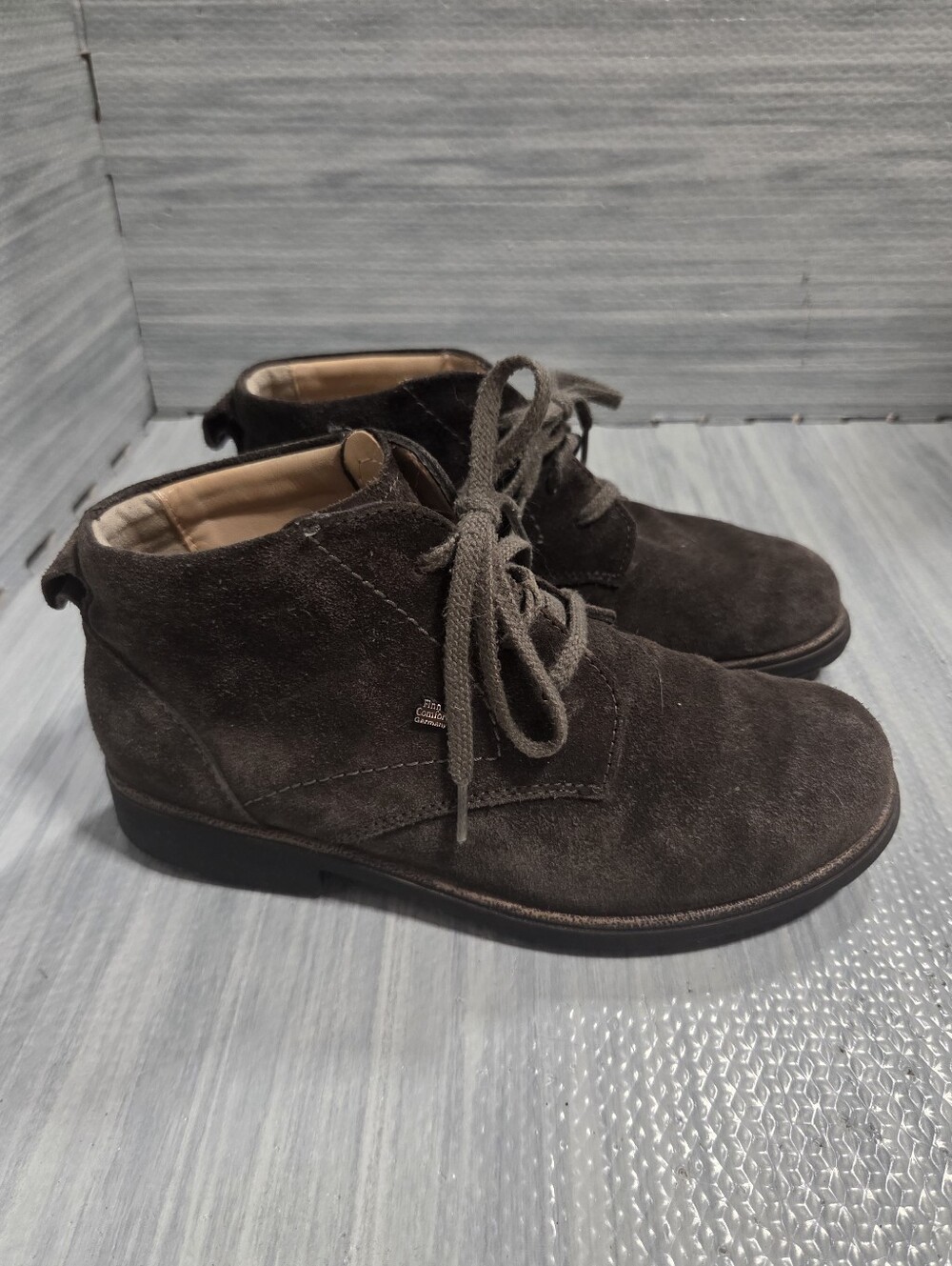 Finn Comfort Brown Suede Leather Cranston Ankle Boots Size UK 4 US 6.5